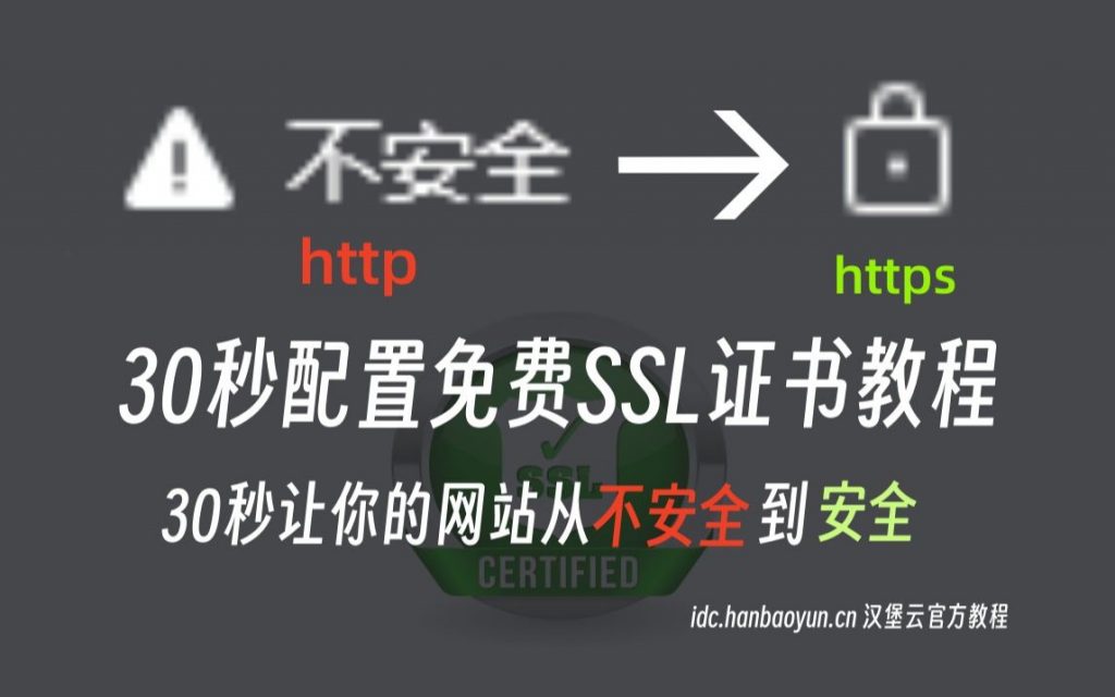 【视频教程】手把手教你配置SSL证书 让您的网站变成Https协议-汉堡云博客